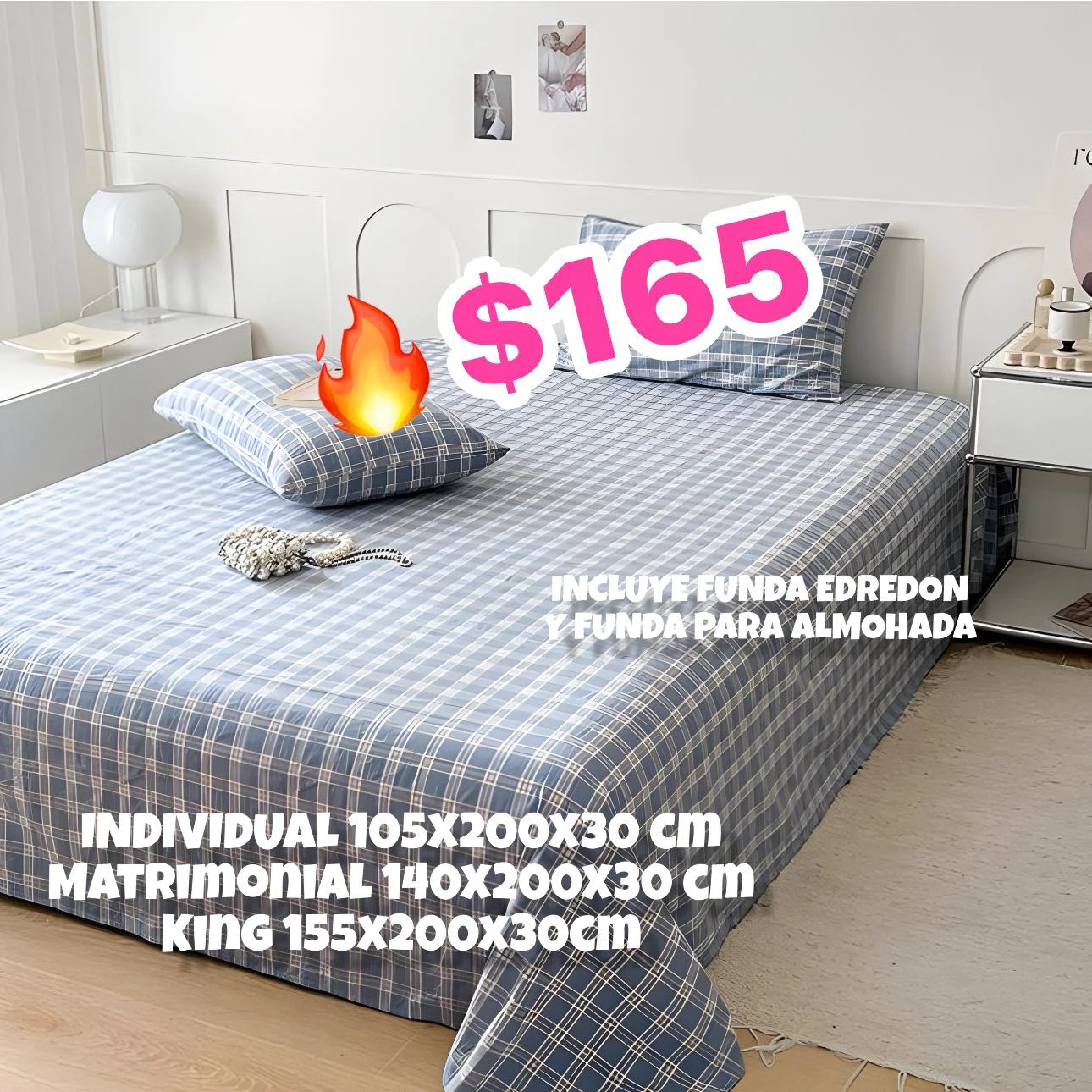 🔥FUNDA CAMA Y FUNDA PARA ALMOHADA🔥