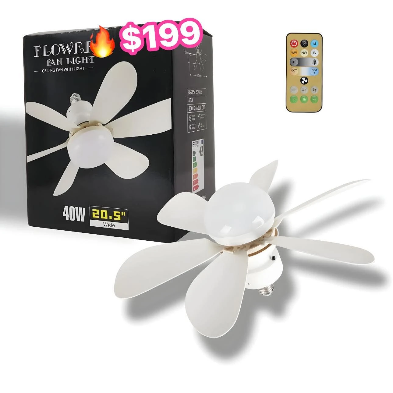 foco ventilador flower