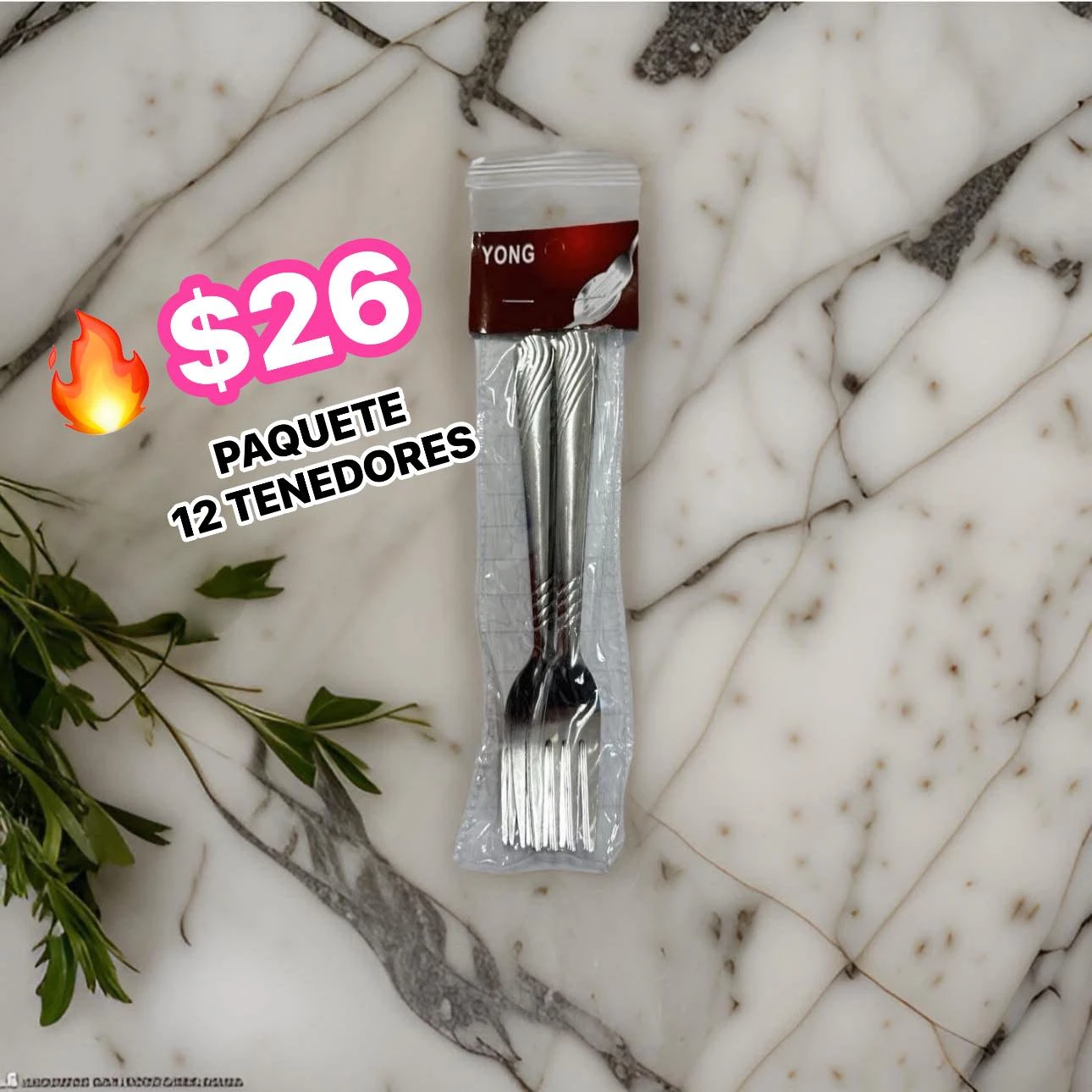 🔥PAQUETE 12 TENEDORES ACERO INOXIDABLE🔥